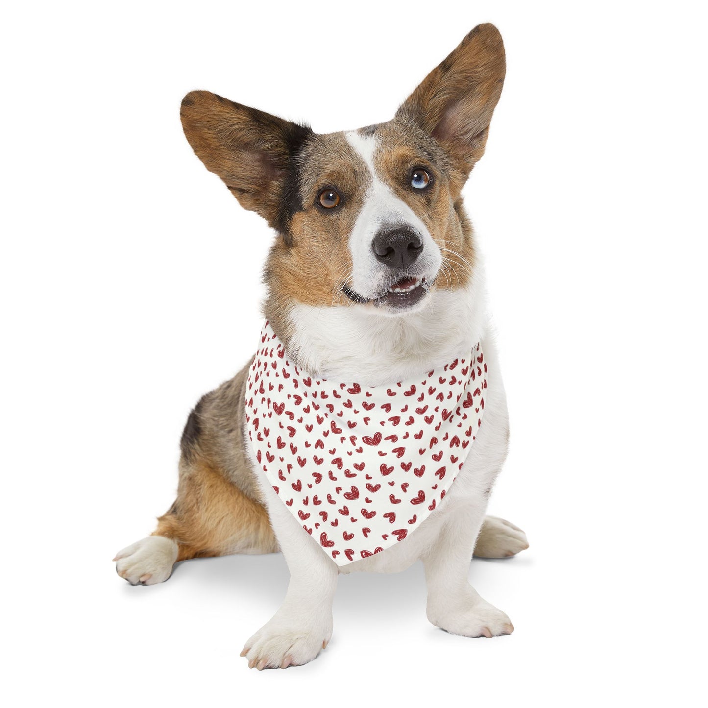 Collier bandana pour animaux - Coeurs