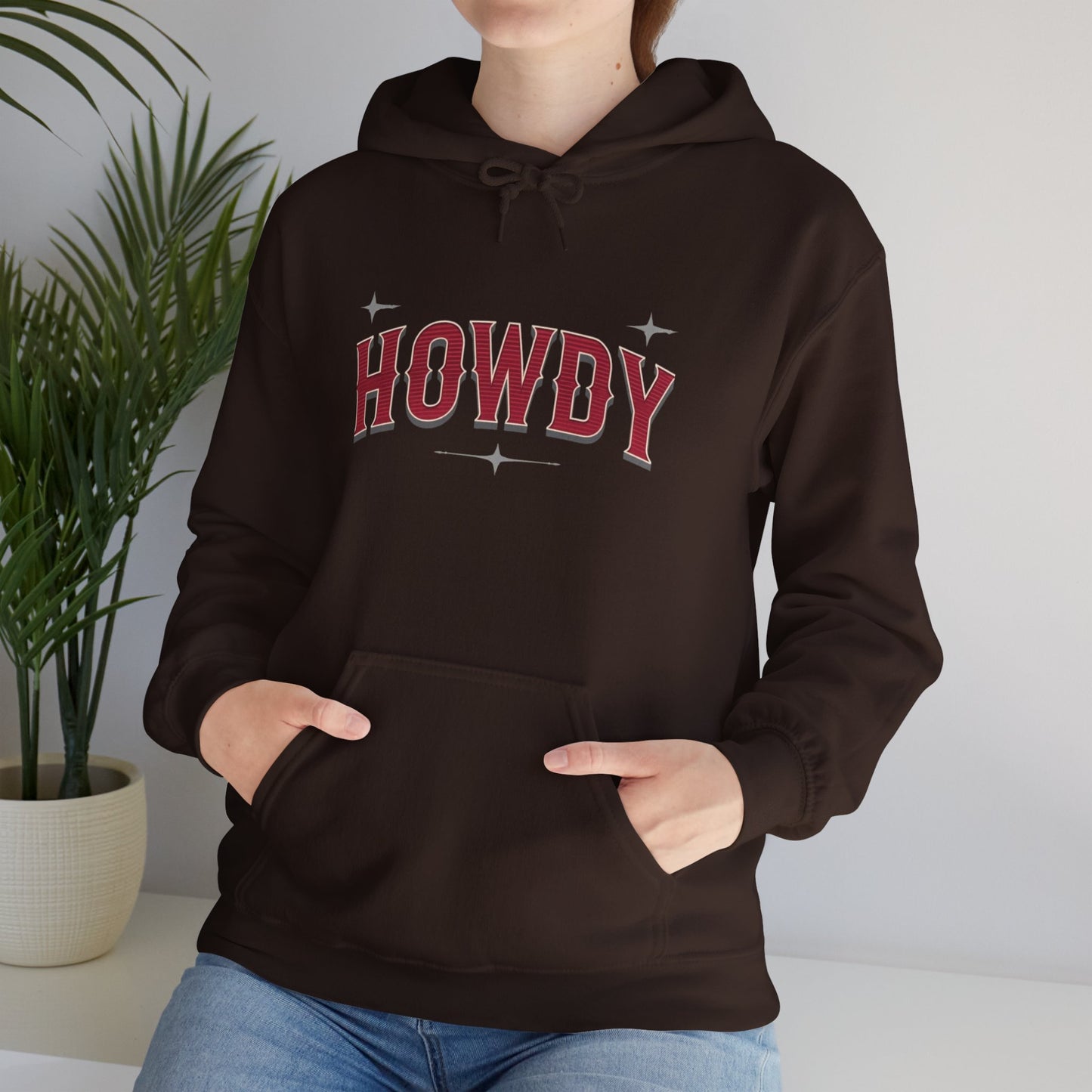 Sweat à capuche unisexe - Howdy Rouge