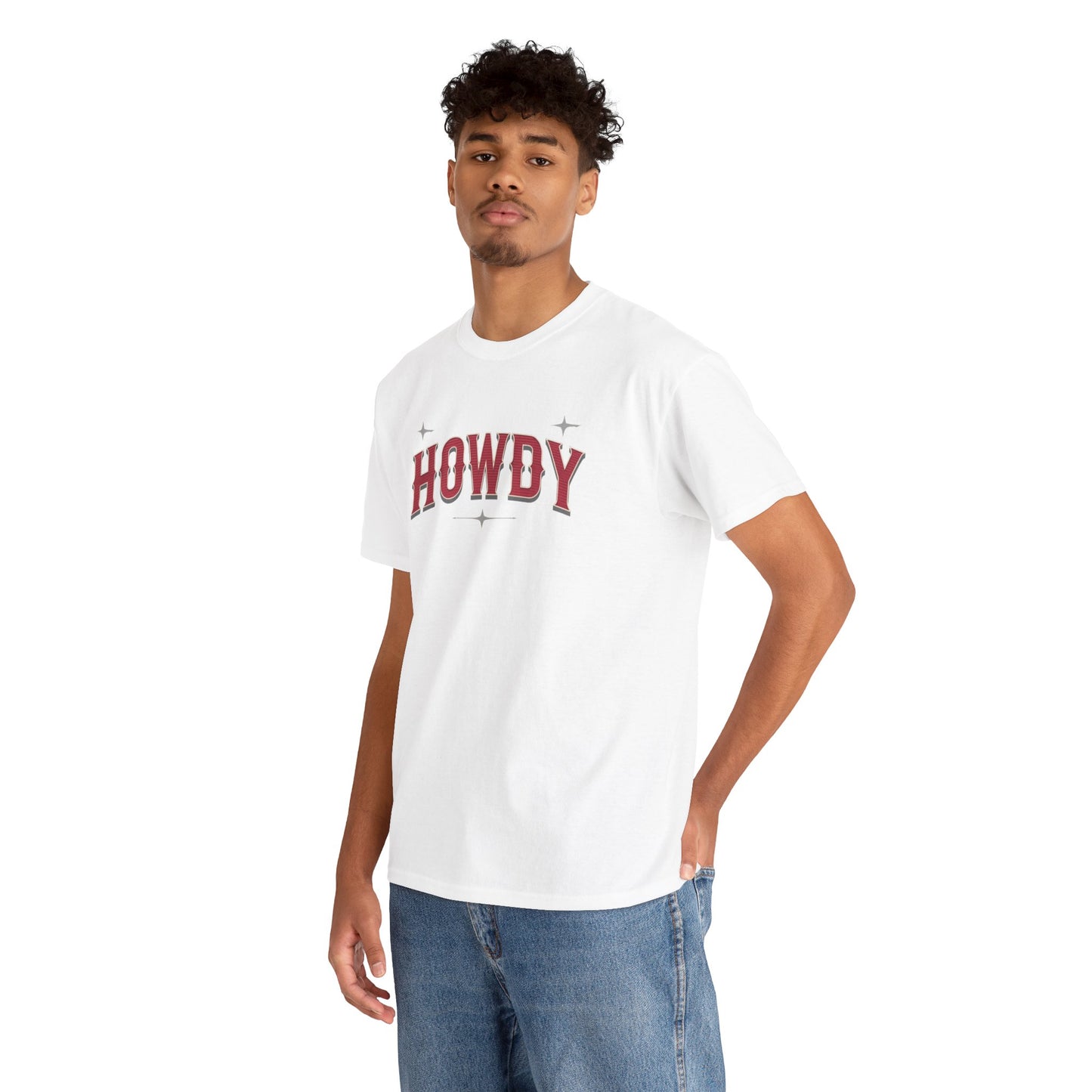 T-shirt unisexe en coton épais - Howdy Rouge