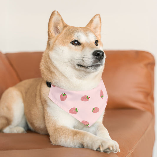 Collier bandana pour animaux - Fraises