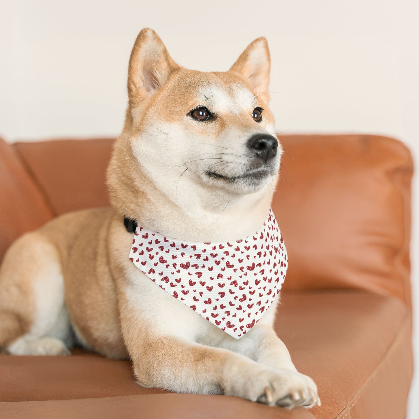 Collier bandana pour animaux - Coeurs