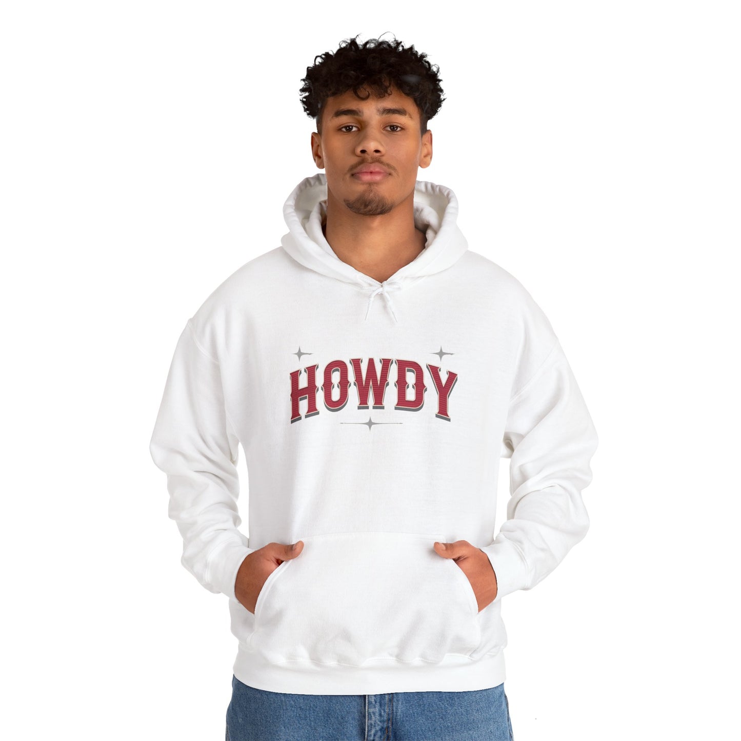 Sweat à capuche unisexe - Howdy Rouge