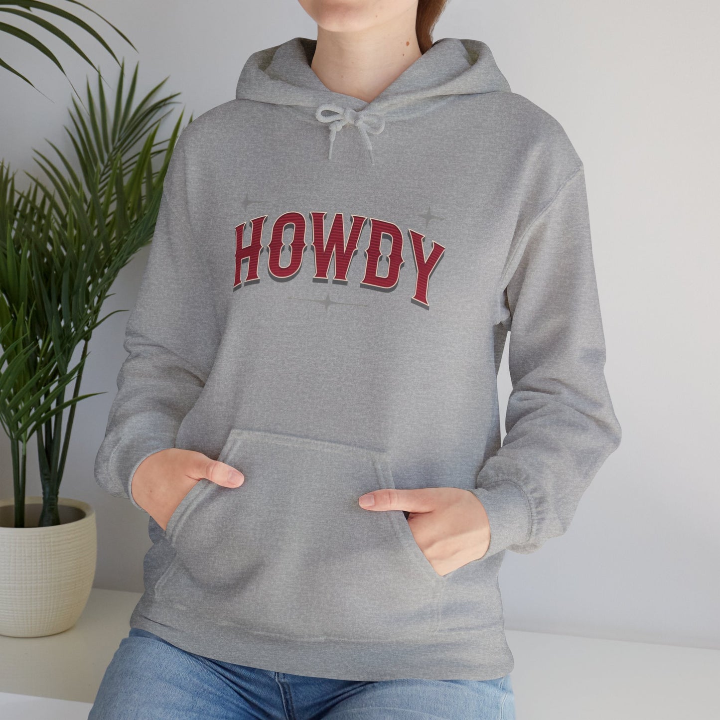 Sweat à capuche unisexe - Howdy Rouge