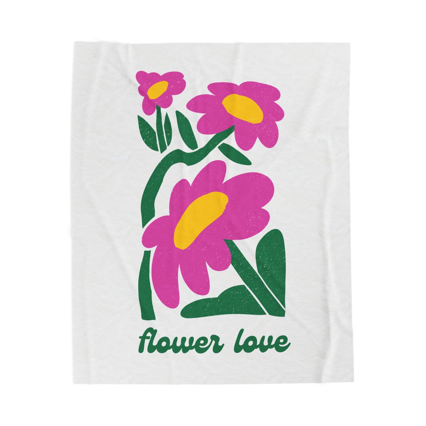 Jetée en velours de coton - Flower love