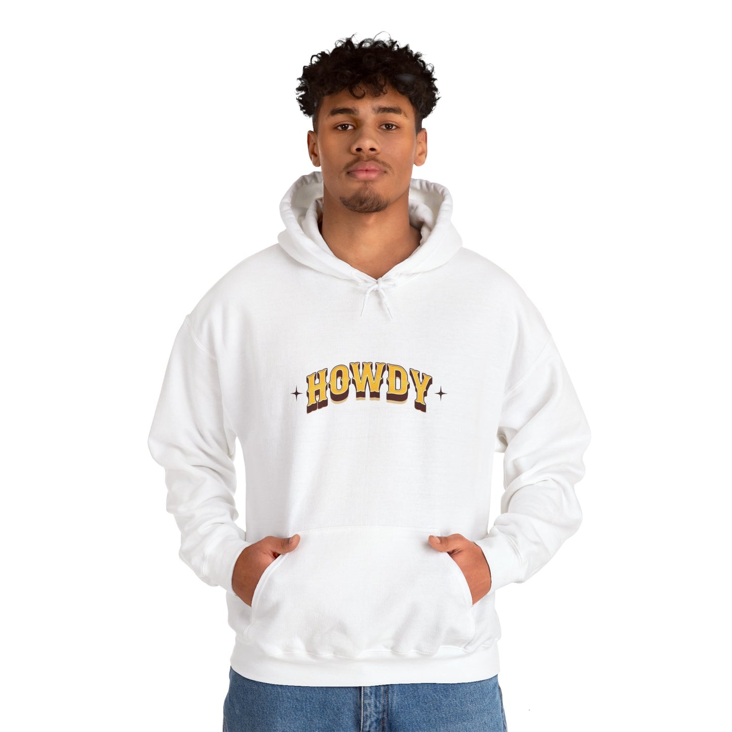 Sweat à capuche unisexe - Howdy Jaune