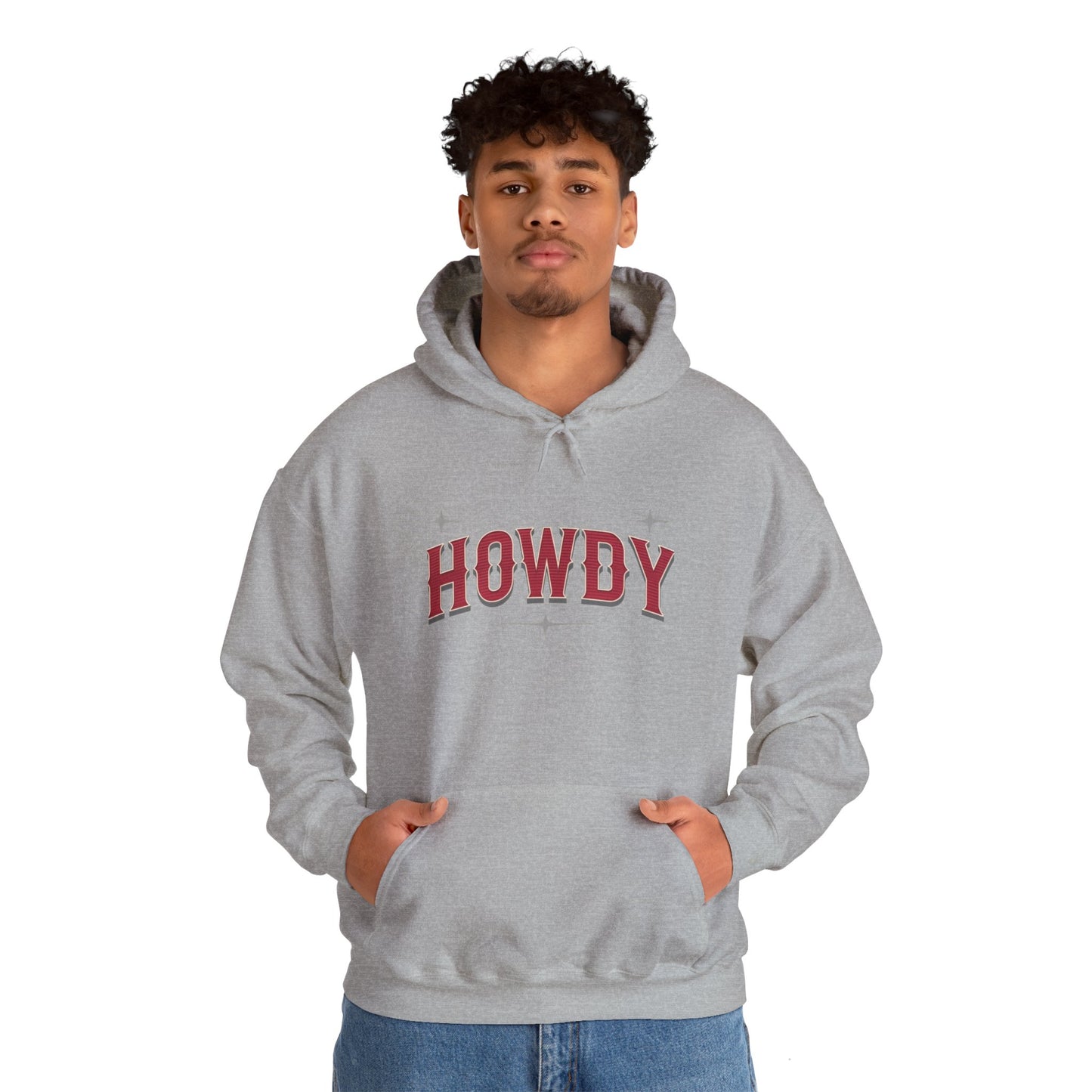 Sweat à capuche unisexe - Howdy Rouge