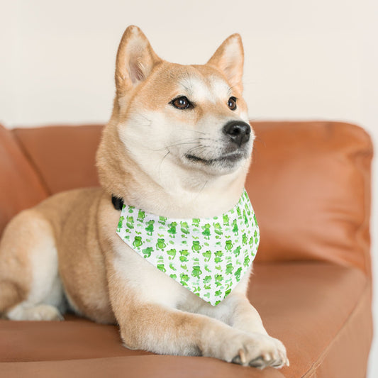 Collier bandana pour animaux - Grenouilles