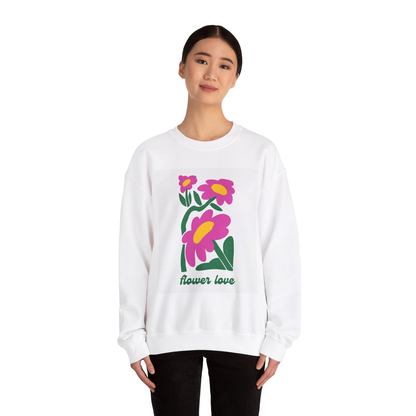 Unisexe Crewneck manches longues - Flower love