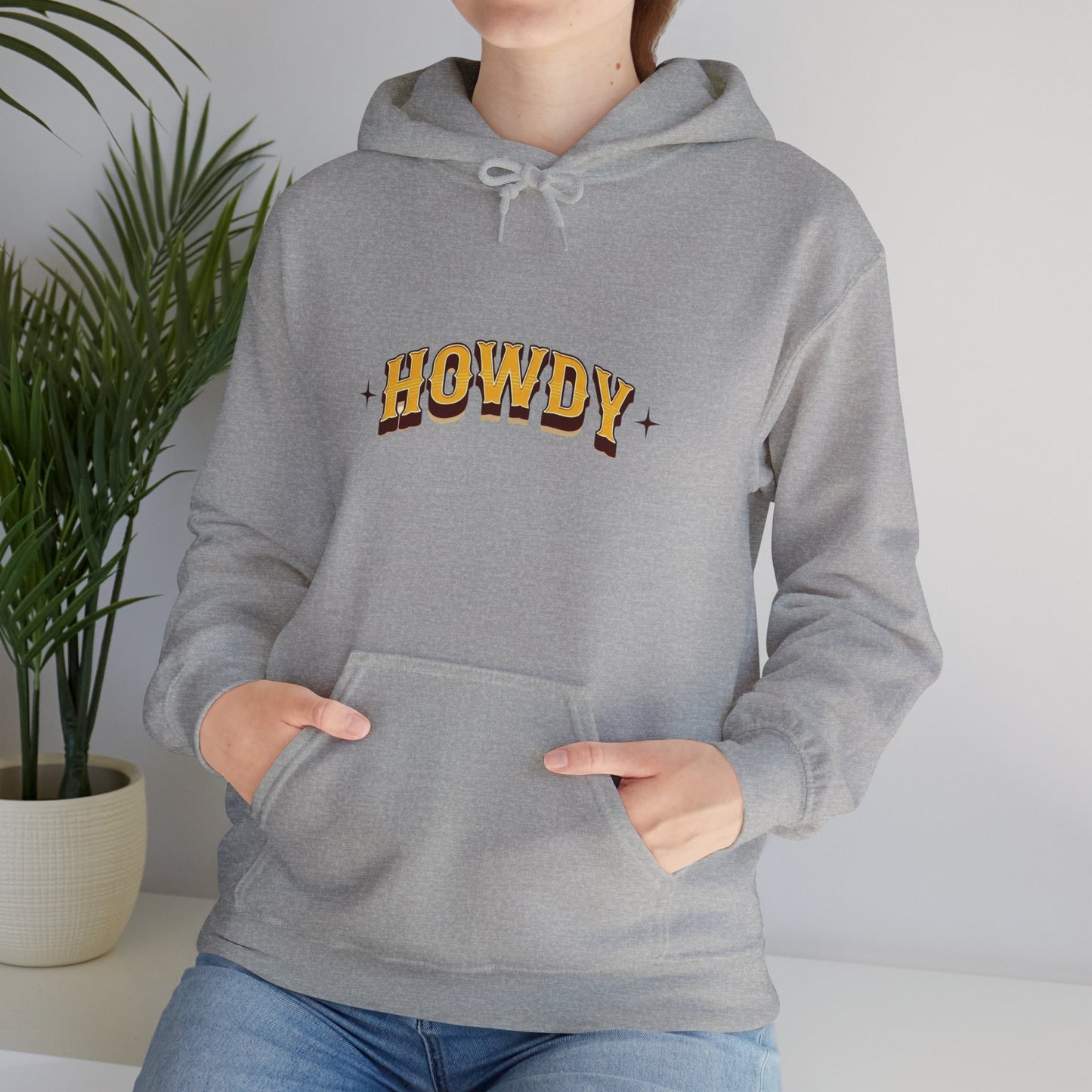 Sweat à capuche unisexe - Howdy Jaune