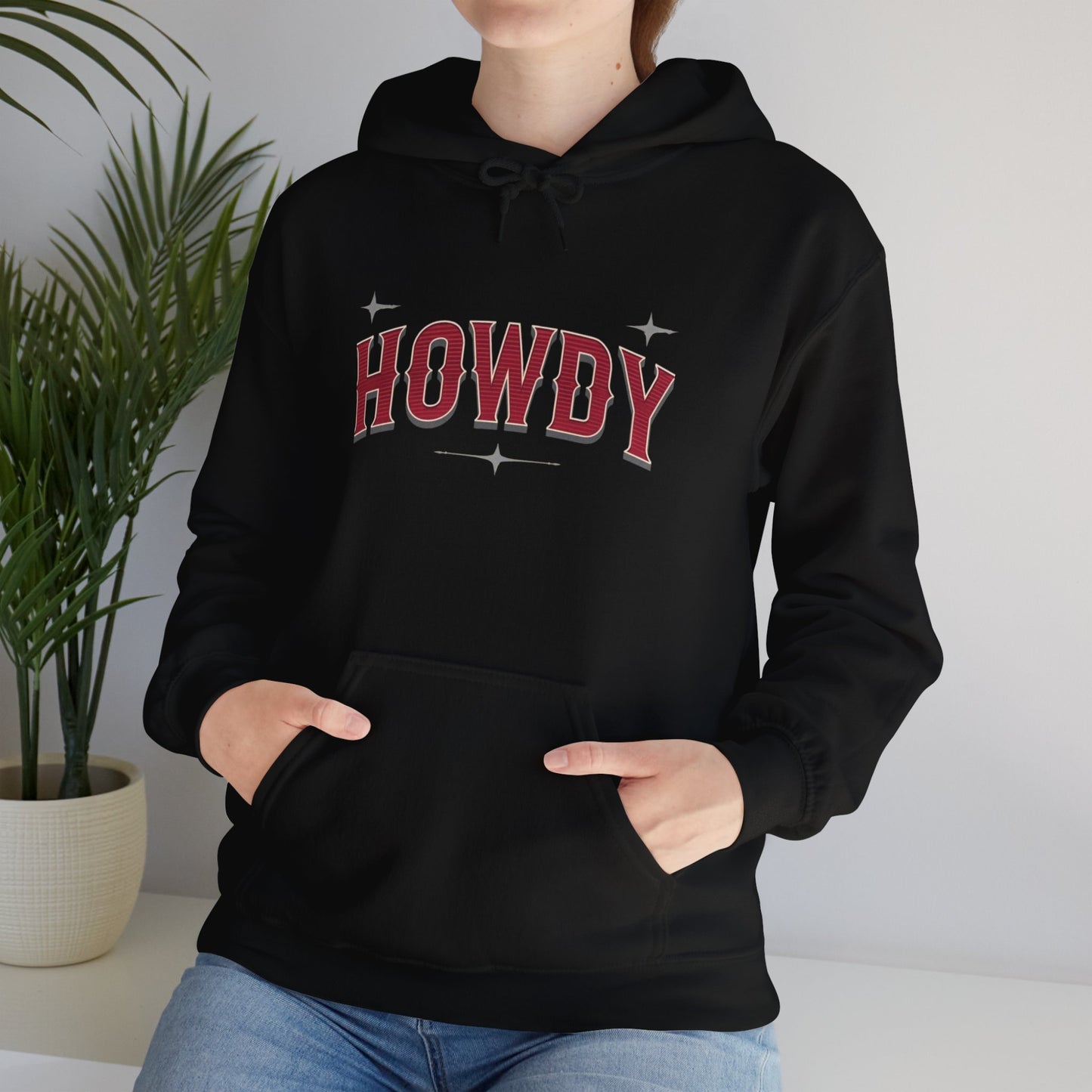 Sweat à capuche unisexe - Howdy Rouge