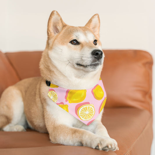 Collier bandana pour animaux - Citrons