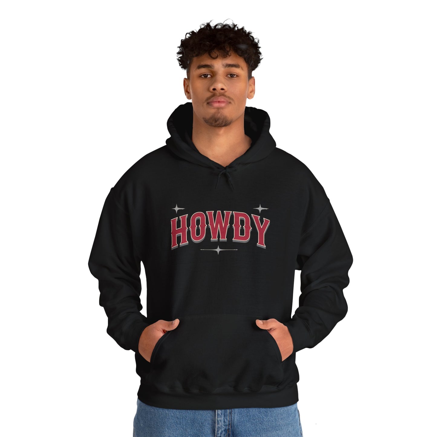 Sweat à capuche unisexe - Howdy Rouge