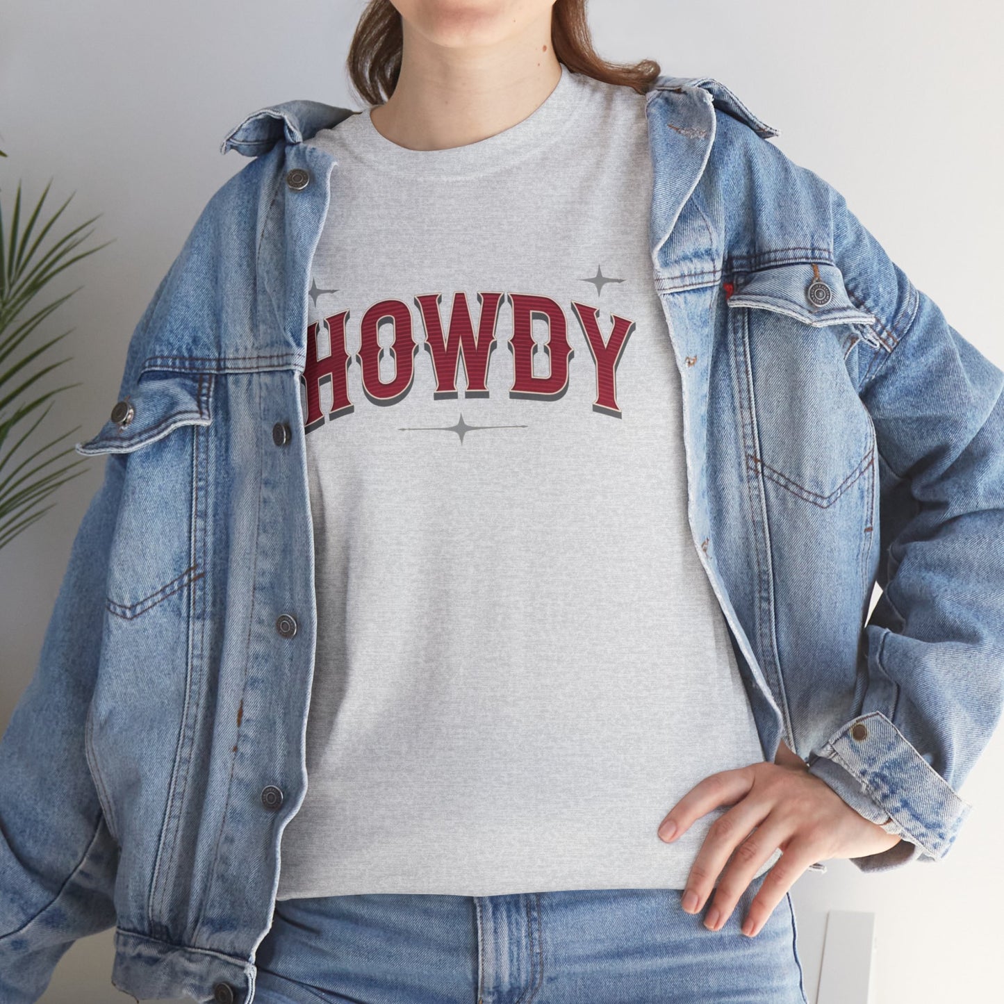 T-shirt unisexe en coton épais - Howdy Rouge