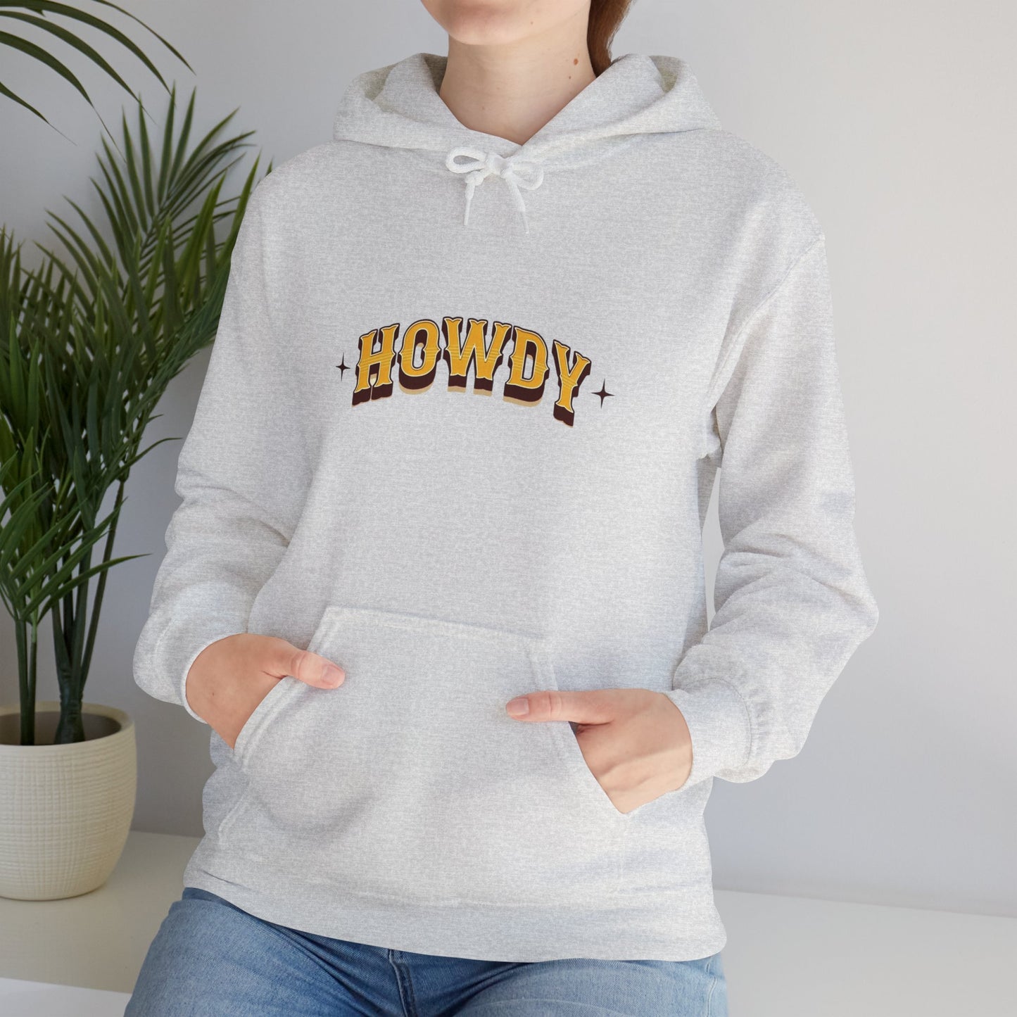 Sweat à capuche unisexe - Howdy Jaune